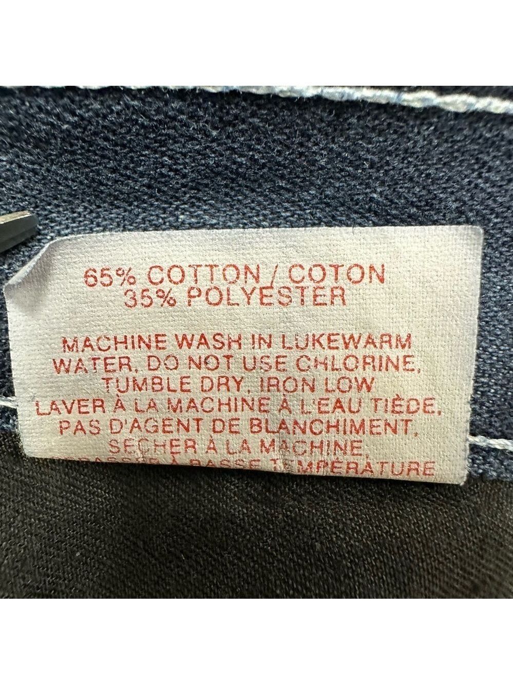 90s Vintage Hilfiger men denim carpenter jeans Size 32in Inseam 31.5in - Picture 7 of 16
